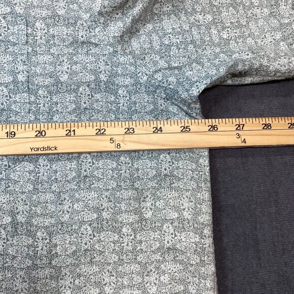 L.L. Bean Mens XL Short-Sleeve Button-Up Shirt Green Floral Print 100% Cotton - Picture 11 of 11